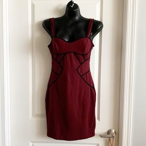Bebe Burgundy Dress Size M